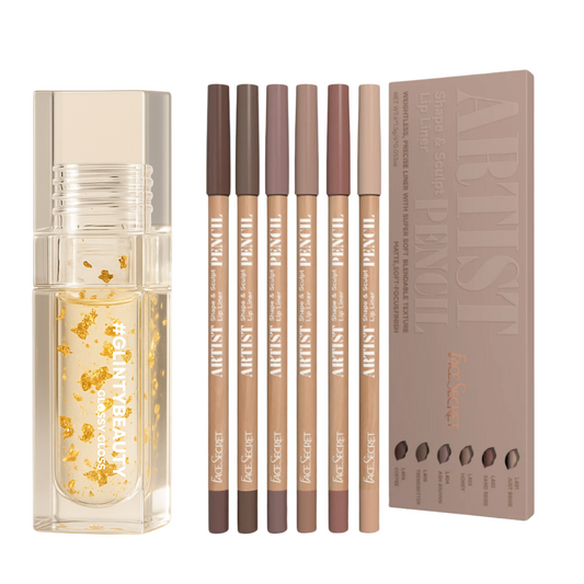 Lip Combo Coreano Labios perfectos Lip gloss oil+ Set de 6 delineadores Face artist originates