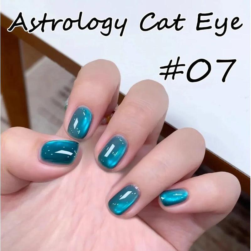 Set Gelish 12 Tonos Tipo Coreano Efecto Ojo De Gato Limitado Astrologia 12 Pzs
