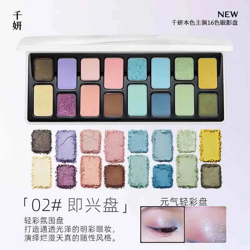 Sombras De Ojos 16 Tonos Edición Limitada Futuristica Color 02 Romcom Ii