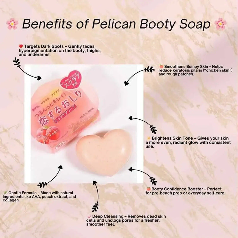 Jabón Exfoliante Japones Glúteos Codos Blanqueado Durazno