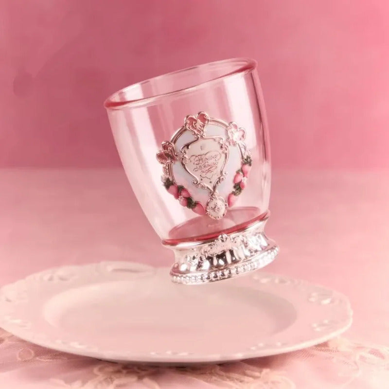 Vaso Cosmetiquero Flower Knows Aniversario Original Limitada Rosa Con Base Rosada Metálica