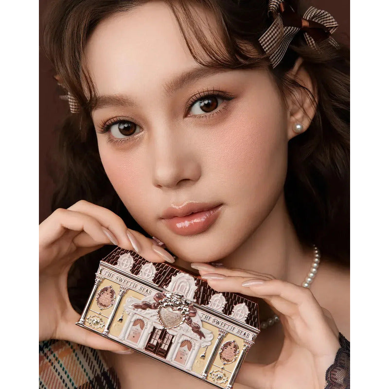 Flower Knows Maquillaje Sombras de 6 colores Colección Sweetie Bear Color 01 Buttery Croissant
