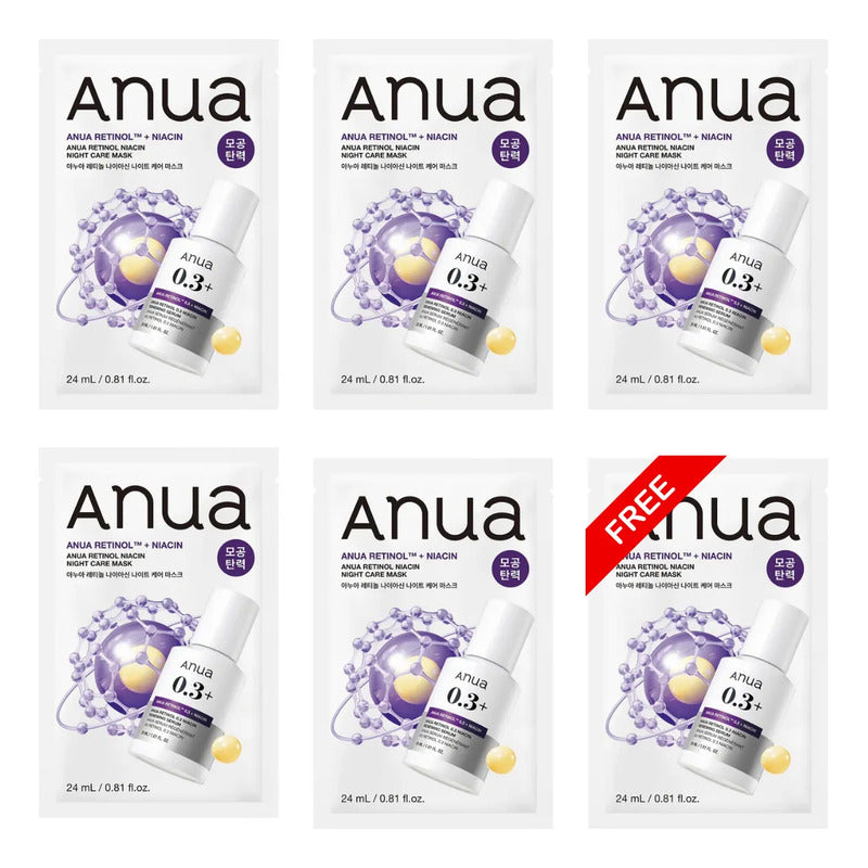 Anua Set Mascarillas Coreanas 5 Pzs Regalo Glass Skin Glowup Madura