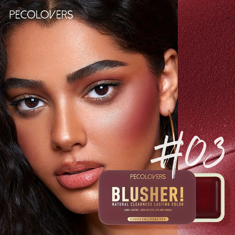 Set Blush 3 Pzs. Rubor Portable 3 Tonos Hidratante Multiusos Set 1 Rojo Rosa Nude