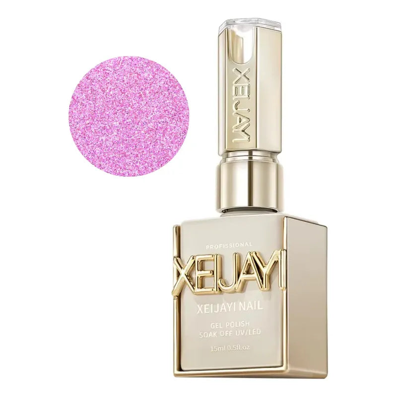 Esmalte De Uñas De Gel Tipo Coreano Led Uv Brillos Glitter 15 Pink Ballet
