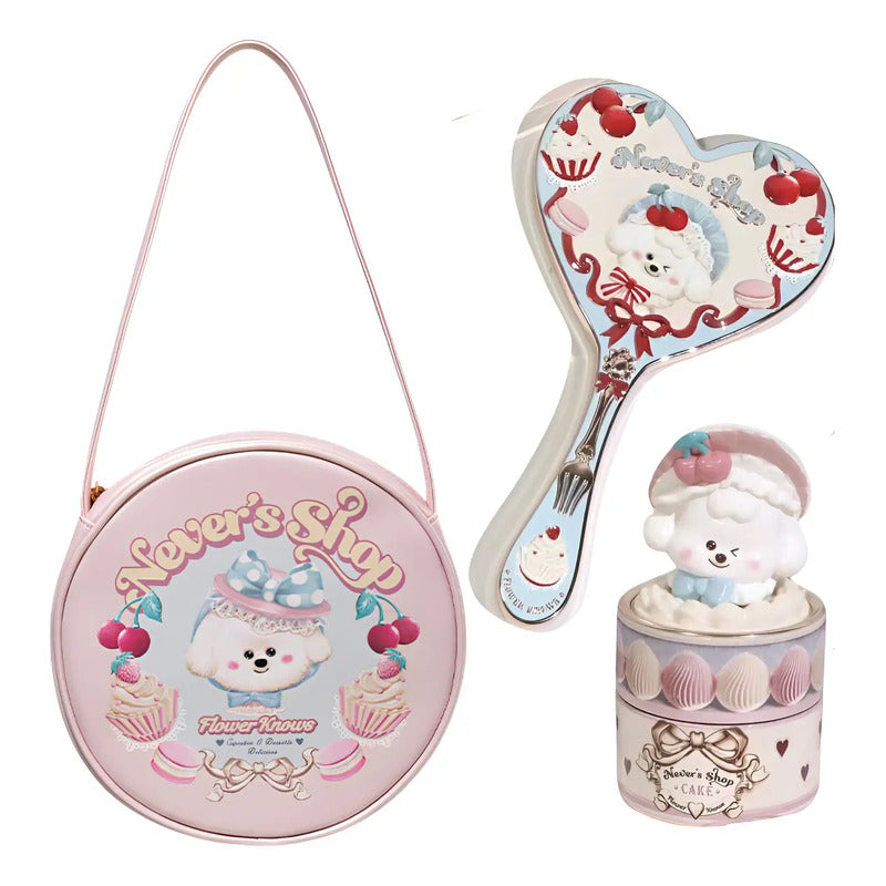 Kit Flower Knows Glinty Original 3 Pzs Maquillaje Asiático