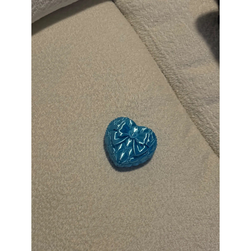Joyero Acrílico Grueso Kawaii Corazon Organizador Resistente Azul