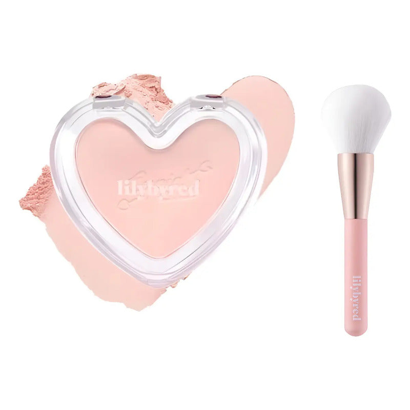 Rubor Maquillaje Coreano Original Douyin + Brocha Set Suave Peach Blur