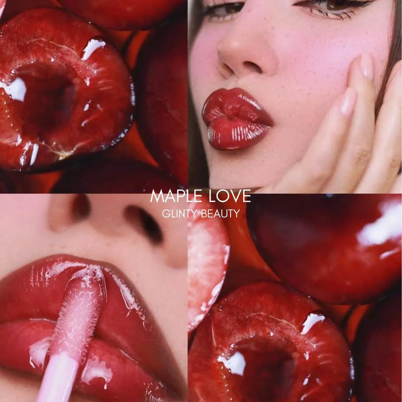 Set Lip Oil Glossy + Gorra Tejida Algodón Glinty Girl Club Rosa Unitalla