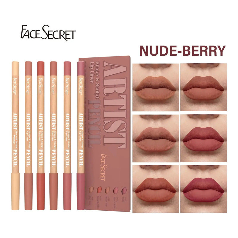 Lip Combo Kit Glinty Gloss Magic + Delineadores Nude Labios