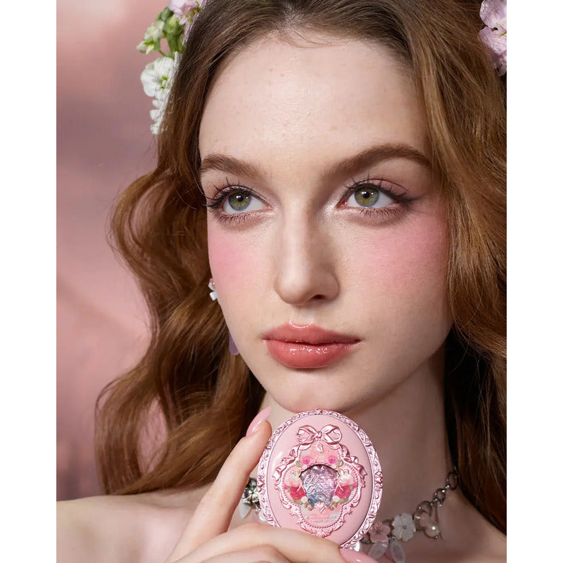 Set Flower Knows Original Kit Maquillaje Asiático Rosa 4 Pzs