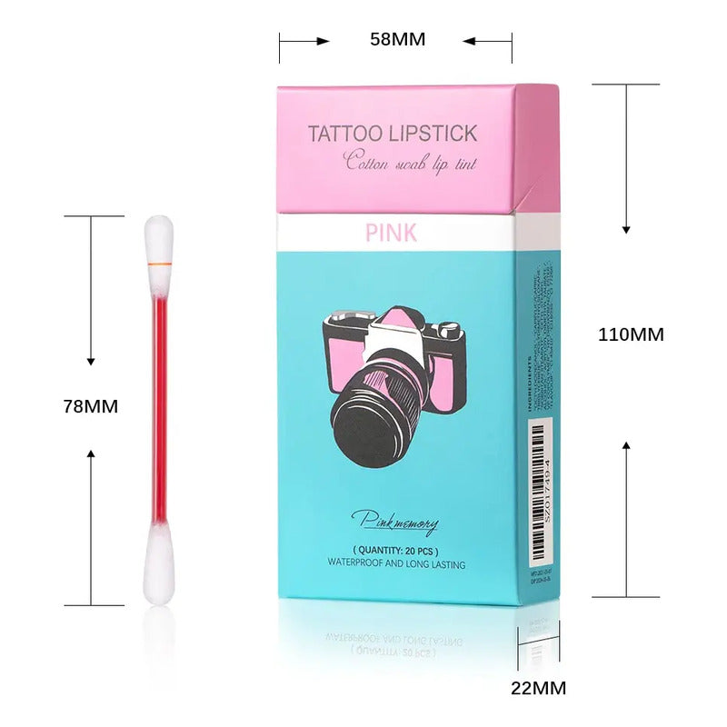 Set Labiales Portables Cajetilla Tintas Rojos Tinta Original