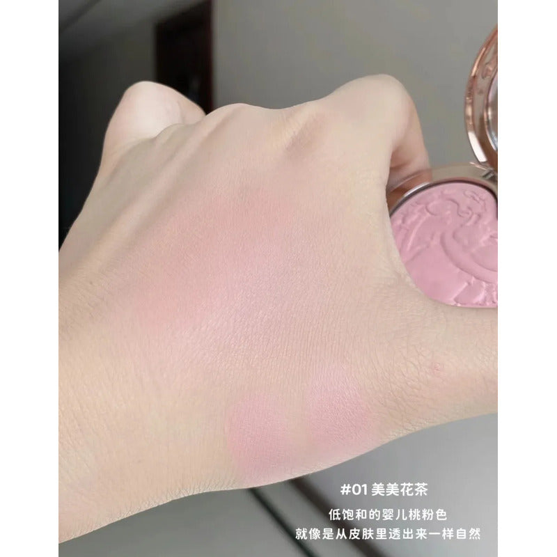Flower Knows Rubor Blush Polvo Maquillaje Douyin Tono Del Maquillaje 01 Snowy Pearl