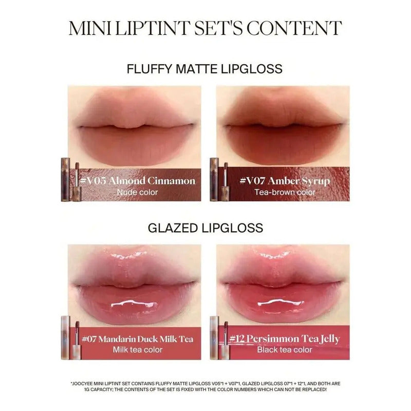 Kit De Tintas Mini 4 Pzs Cbeauty Original Maquillaje Labios