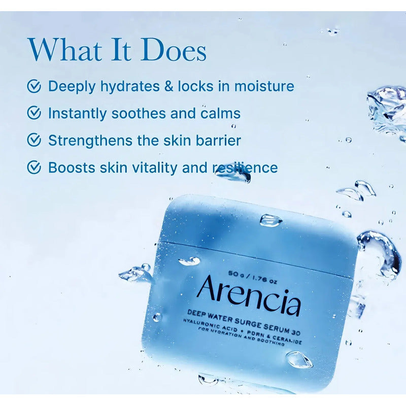 Sérum Arencia Deep Water 50g Hidratación Rostro Piel Seca Día Noche