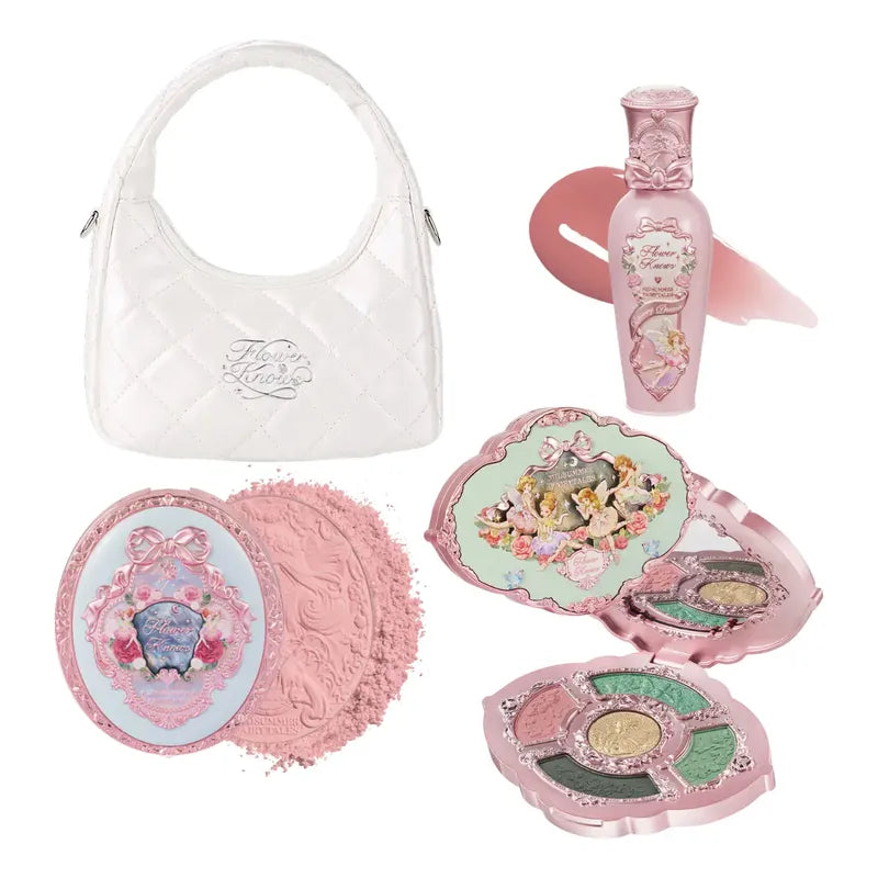 Set Flower Knows Original Kit Maquillaje Asiático Rosa 4 Pzs