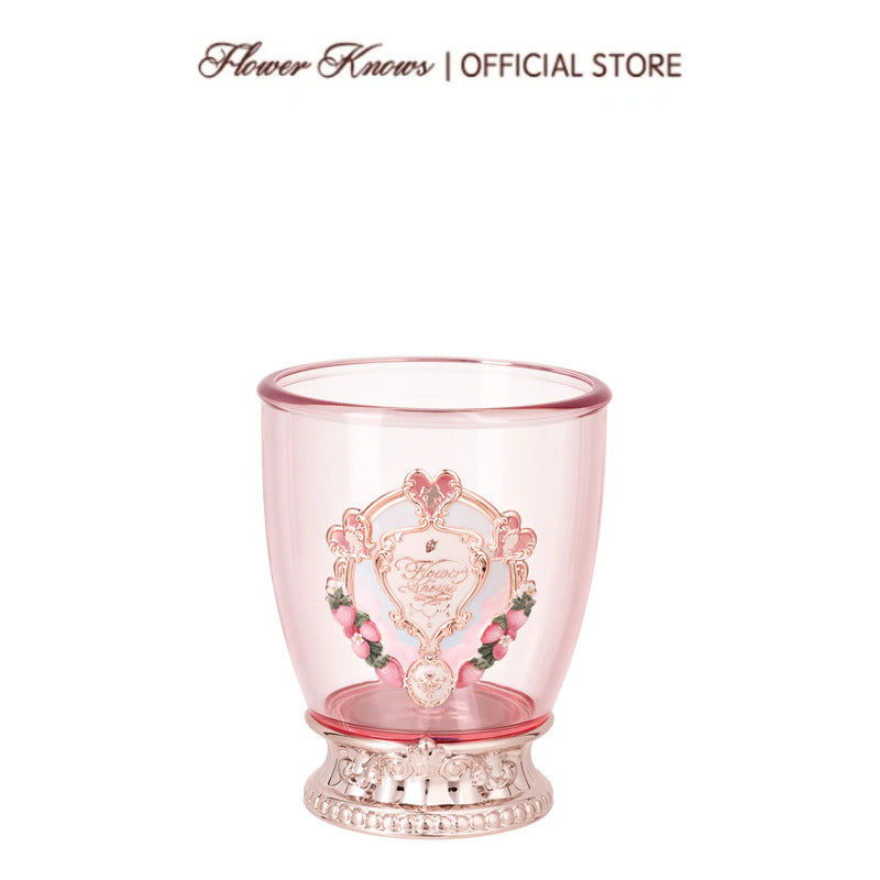 Vaso Cosmetiquero Flower Knows Aniversario Original Limitada Rosa Con Base Rosada Metálica