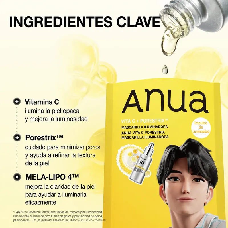 Anua Set Mascarillas Coreanas 5 Pzs Regalo Glass Skin Glowup Seca