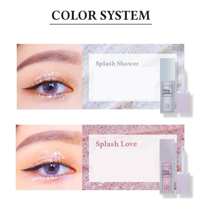 Sombra Glitter Lip Gloss Coreano Multiuso Brillos Extra Fino Splash Love