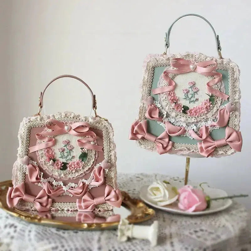 Bolsa Anime Lolita Kawaii Coquette Flores Premium