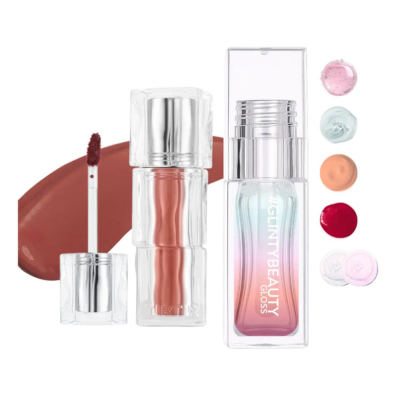 Set Maquillaje Labios Tirtir Tinta+ Gloss Coreano Glinty 2pz