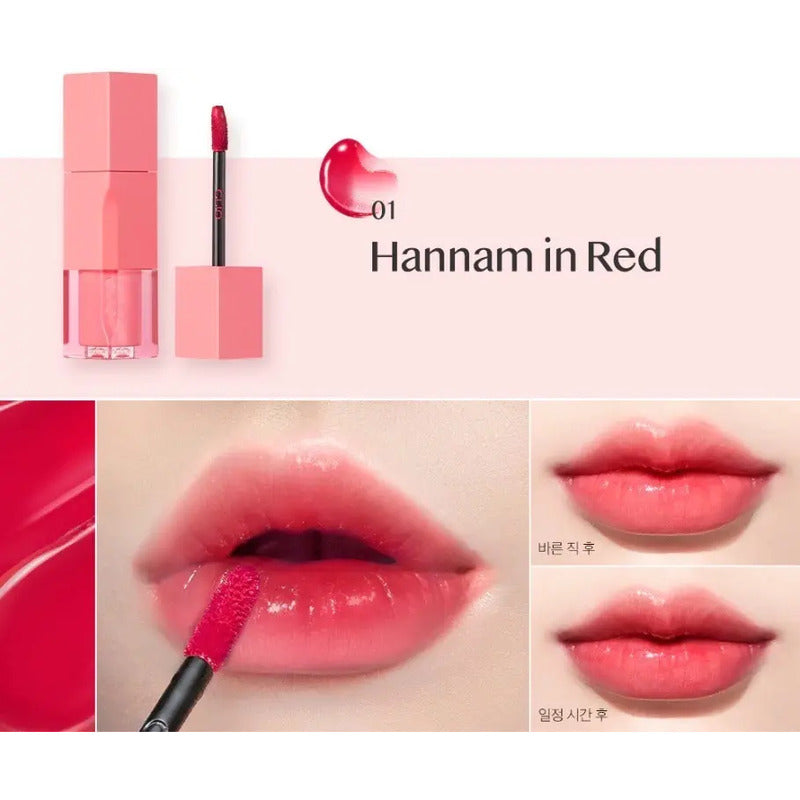 Tinta Coreana Rojo Intenso Larga Duración No Mancha Hidrata