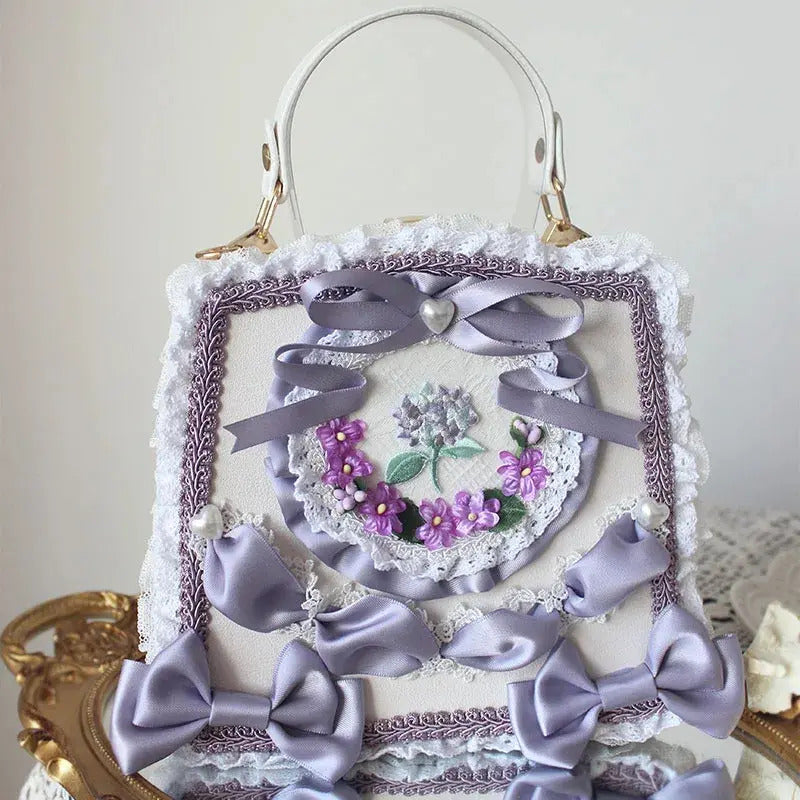 Bolsa Anime Lolita Kawaii Coquette Flores Premium