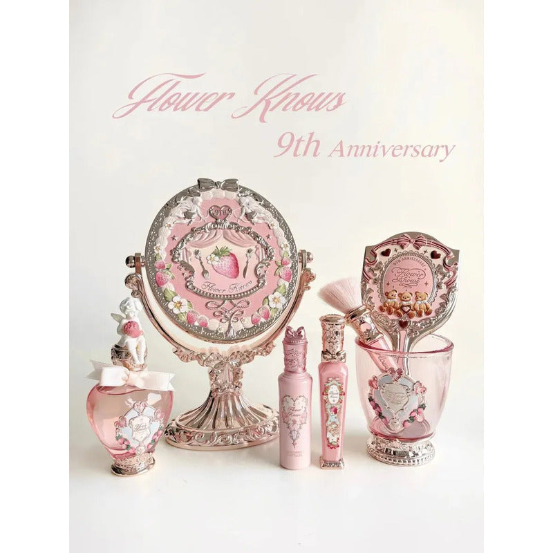 Vaso Cosmetiquero Flower Knows Aniversario Limitada Rosa Con Base Rosada Metálica