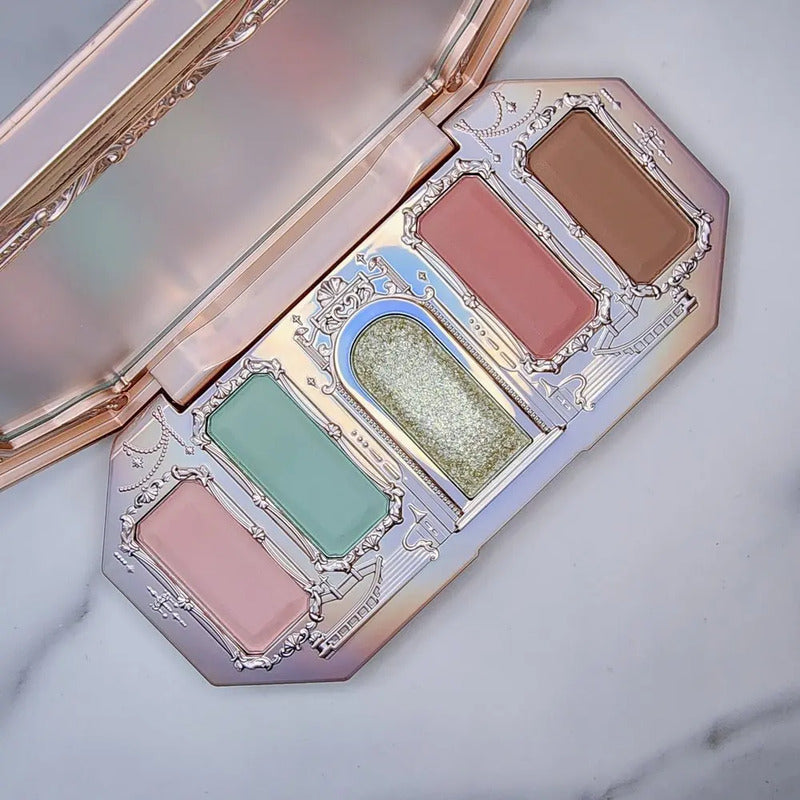 Paleta De Sombras 5 Tonos Flower Knows Nude Original Kawaii