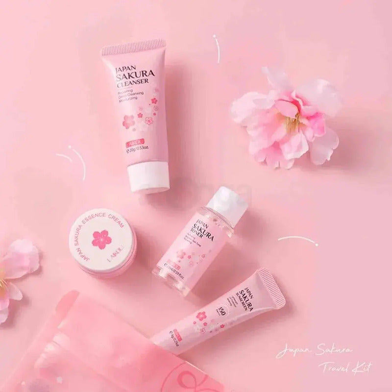 Set Skincare Japones 4 Pzs Cuidado De La Piel Sakura Sweet Kiss Laikou Rutina Basica