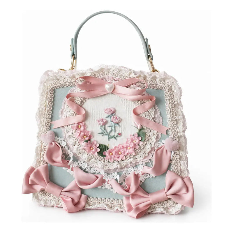 Bolsa Anime Lolita Kawaii Coquette Flores Premium