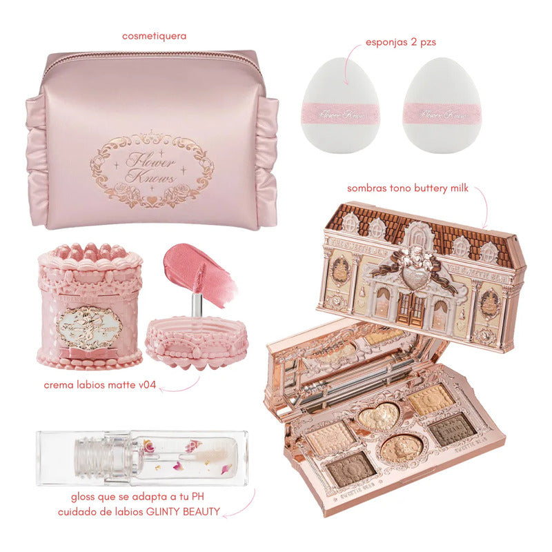 Set Flower Knows Original Kit Maquillaje Douyin Completo