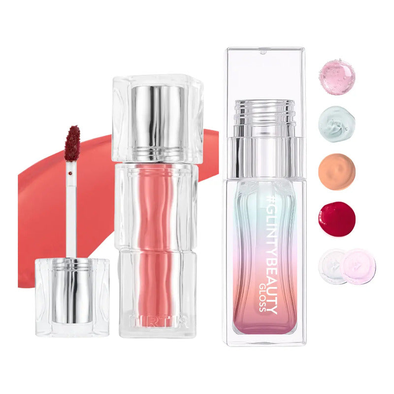 Set Maquillaje Labios Tirtir Tinta+ Gloss Coreano Glinty 2pz