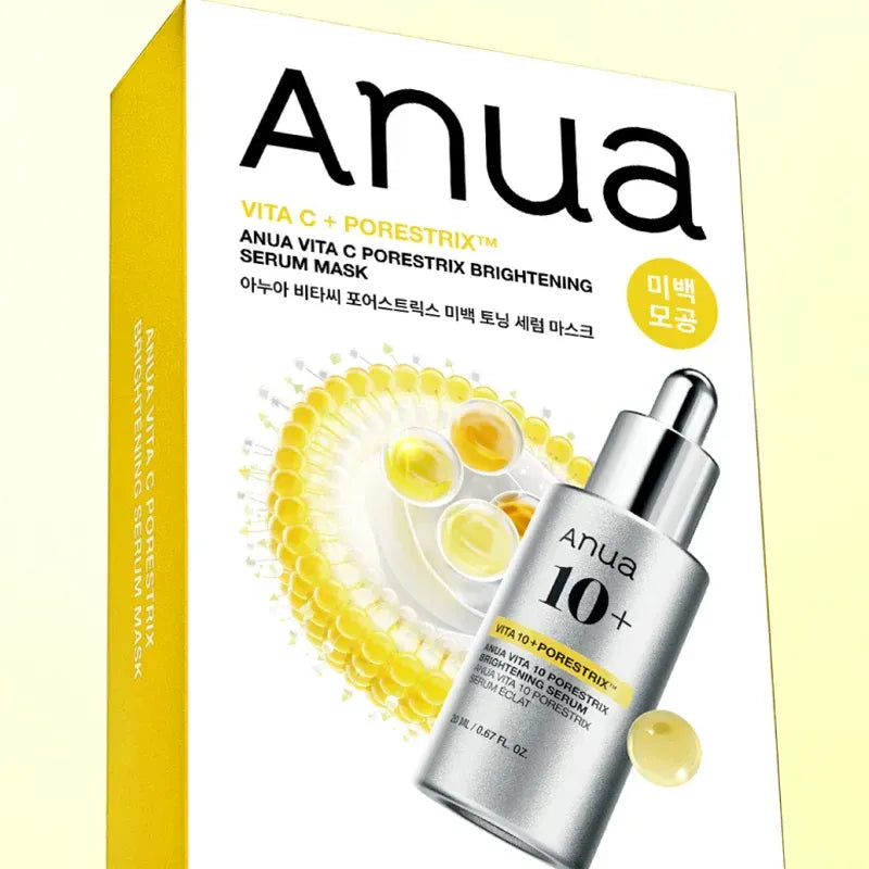 Anua Set Mascarillas Coreanas 5 Pzs Regalo Glass Skin Glowup Seca