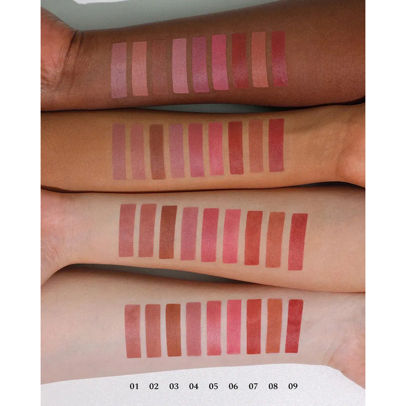Labial Lipstick Flower Knows Mate Larga Duración Color B03 Mocha Aura