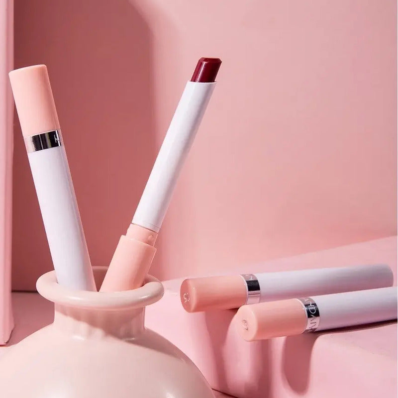 Set Labiales Portables Cajetilla Tintas Rojos Tinta Original