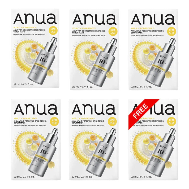 Anua Set Mascarillas Coreanas 5 Pzs Regalo Glass Skin Glowup Seca