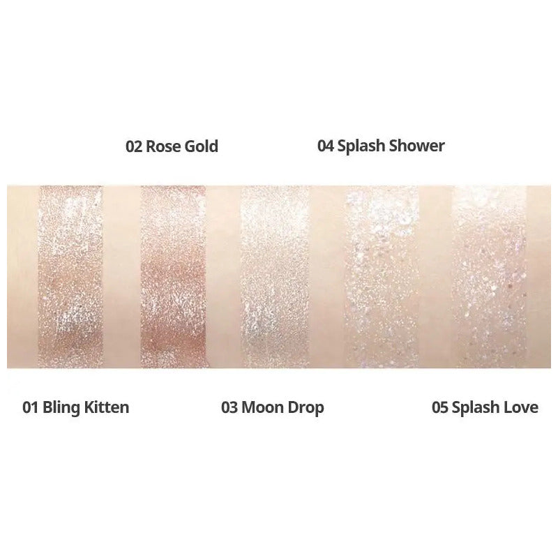 Sombra Glitter Lip Gloss Coreano Multiuso Brillos Extra Fino Splash Love