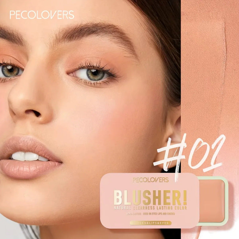 Set Blush 3 Pzs. Rubor Portable 3 Tonos Hidratante Multiusos Set 1 Rojo Rosa Nude