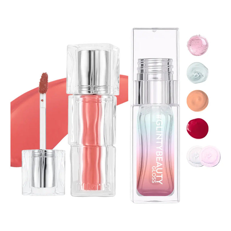 Set Maquillaje Labios Tirtir Tinta+ Gloss Coreano Glinty 2pz