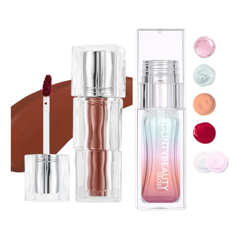 Set Maquillaje Labios Tirtir Tinta+ Gloss Coreano Glinty 2pz