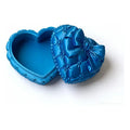Joyero Acrílico Grueso Kawaii Corazon Organizador Resistente Azul