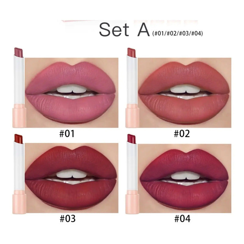 Set Labiales Portables Cajetilla Tintas Rojos Tinta Original