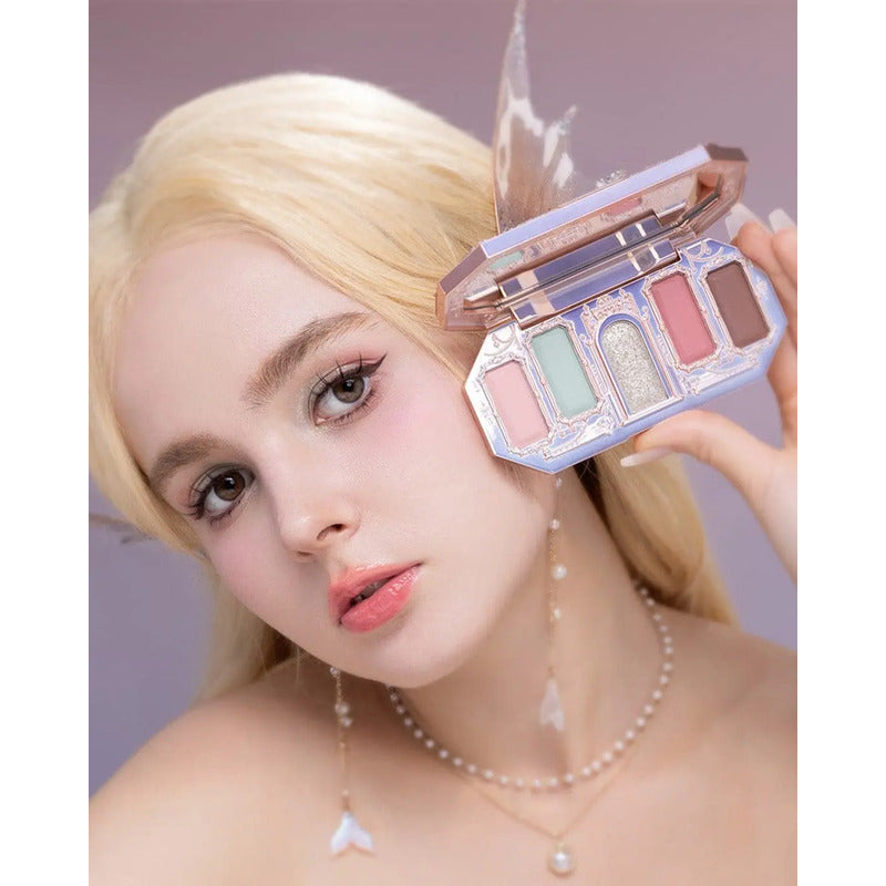 Paleta De Sombras 5 Tonos Flower Knows Nude Original Kawaii
