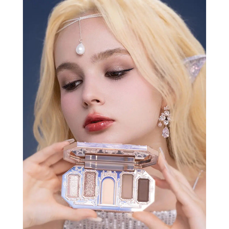 Paleta De Sombras 5 Tonos Flower Knows Nude Original Kawaii