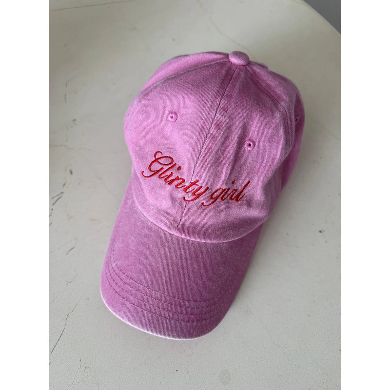 Set Lip Oil Glossy + Gorra Tejida Algodón Glinty Girl Club Rosa Unitalla