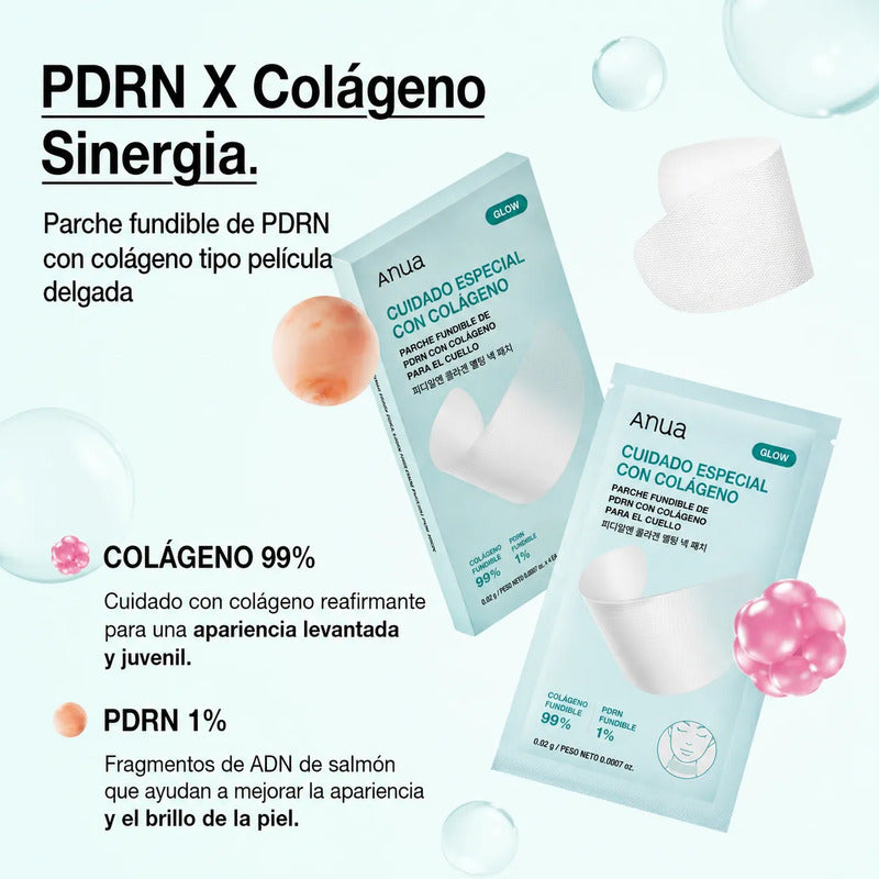 Anua Mascarilla Cuello Pdrn Colágeno Parche Derretido 4 Pzs Madura
