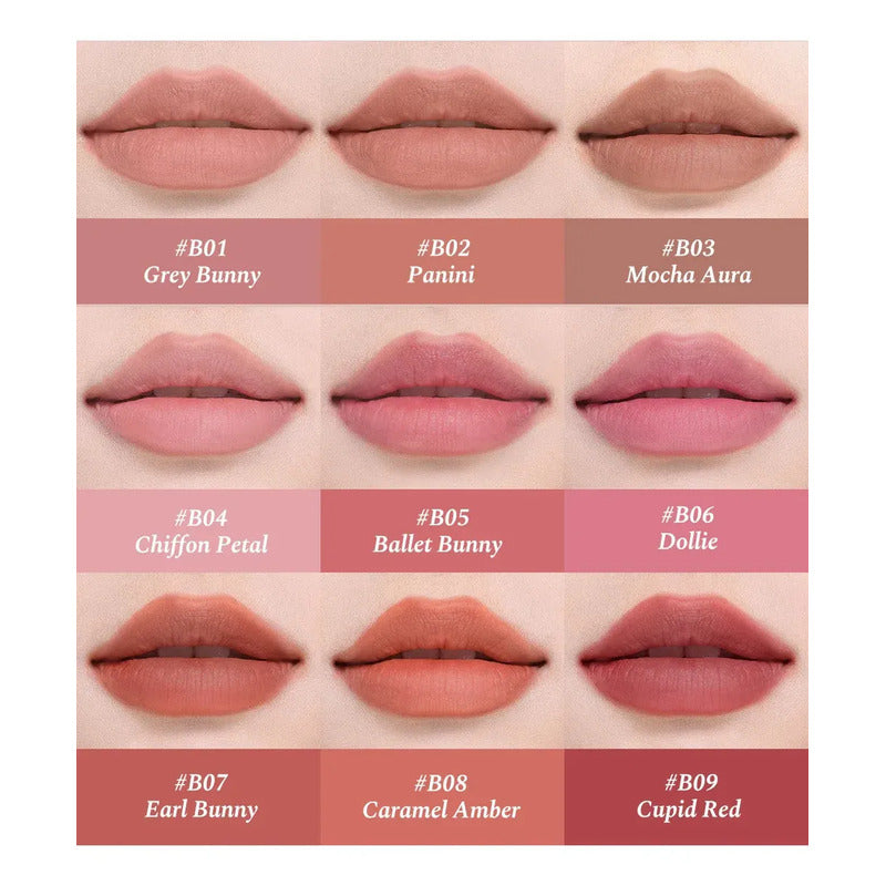 Labial Lipstick Flower Knows Mate Larga Duración Color B03 Mocha Aura