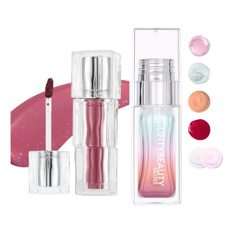 Set Maquillaje Labios Tirtir Tinta+ Gloss Coreano Glinty 2pz
