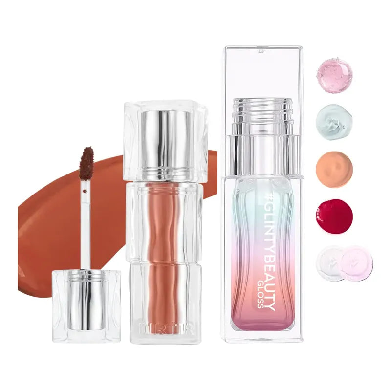 Set Maquillaje Labios Tirtir Tinta+ Gloss Coreano Glinty 2pz